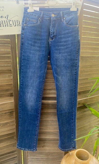 Jeans skinny bleu stone foncé droit push up stretch confort +++ du 38 au 48 