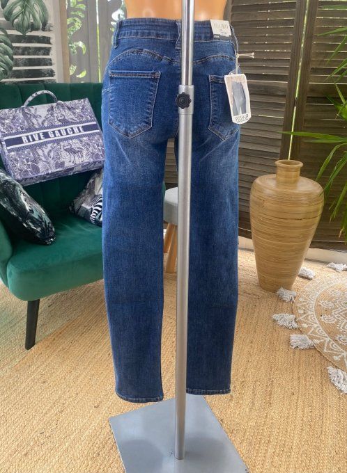 Jeans skinny bleu stone foncé droit push up stretch confort +++ du 36 au 48 