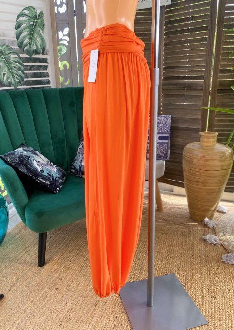 Pantalon sarouel coton orange ample confort et douceur ++++ du 38 au 46/48