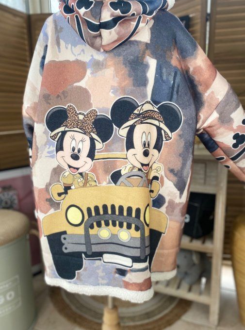 Veste à capuche Mickey Mouse &  Minnie Safari Party intérieur Sherpa du 40 au 50/52