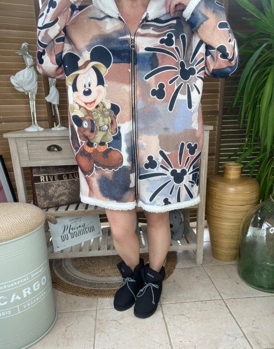 Veste à capuche Mickey Mouse &  Minnie Safari Party intérieur Sherpa du 40 au 50/52