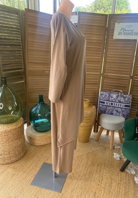 Combinaison pantalon sarouel camel douceur ++++ du 38 au 48