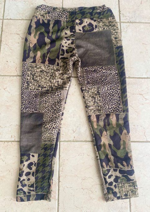 panta jogg (pantalon magique) suédine Kaki camouflage & Léopard du 38 au 46/48 