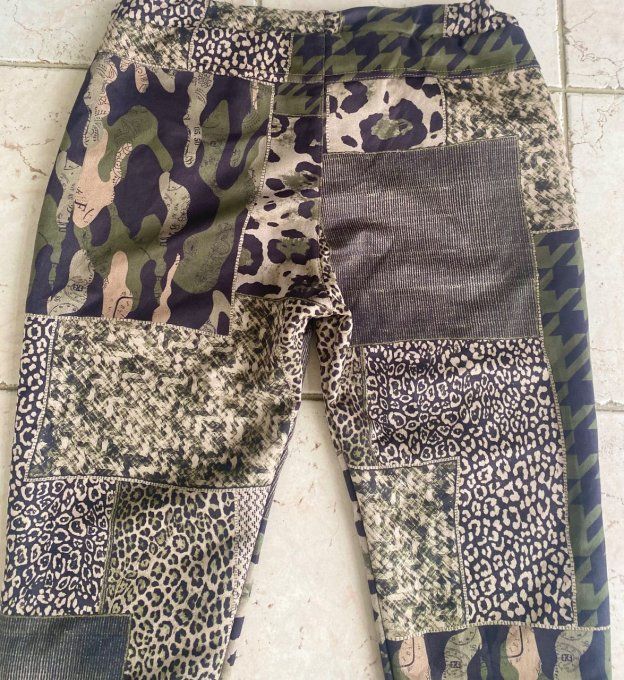 panta jogg (pantalon magique) suédine Kaki camouflage & Léopard du 38 au 46/48 