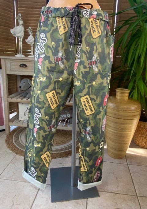 panta jogg (pantalon magique) Military You are Free stretch confort ++++ du 40 au 48