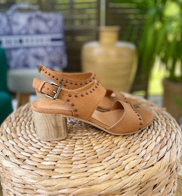 Sandales à talons tout cuir Minka Design camel confort +++  