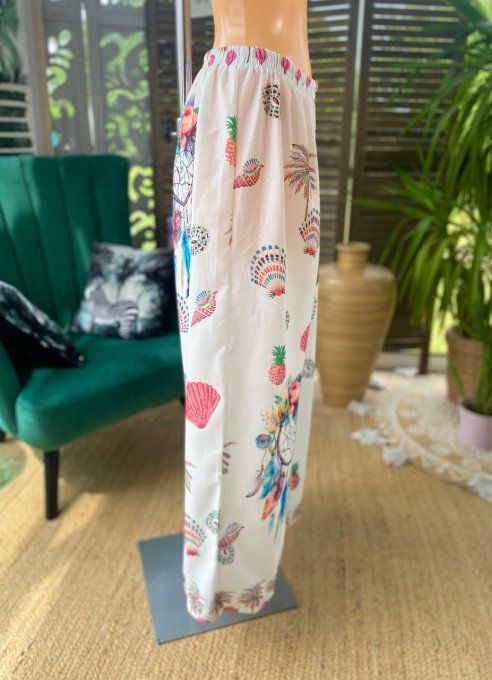 Pantalon Palazzo blanc Attrape-rêves Esprit Tropical chic du 42 au 50/52 