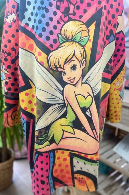 Veste longue suédine multicolore Tinker.bell La Fée Clochette du 36 au 46 et même + 