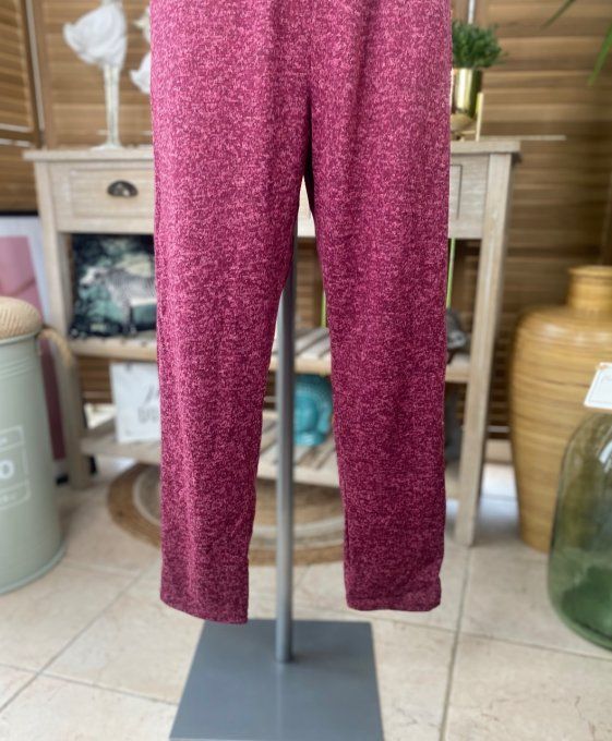 Legging hiver bordeaux chiné extensible confort +++ du 42 au 52 