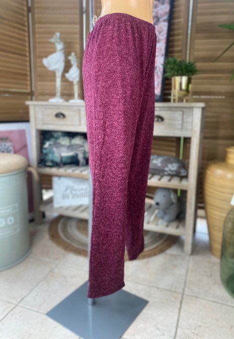 Legging hiver bordeaux chiné extensible confort +++ du 42 au 52 