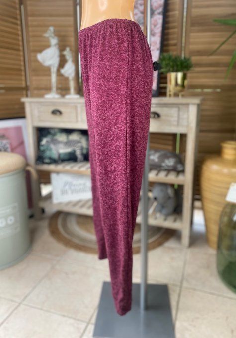 Legging hiver bordeaux chiné extensible confort +++ du 42 au 52 